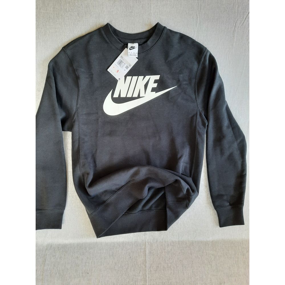 Nike Men's XS Art Logo Lined Fleece Pullover Stretch Sweater Cotton Blend